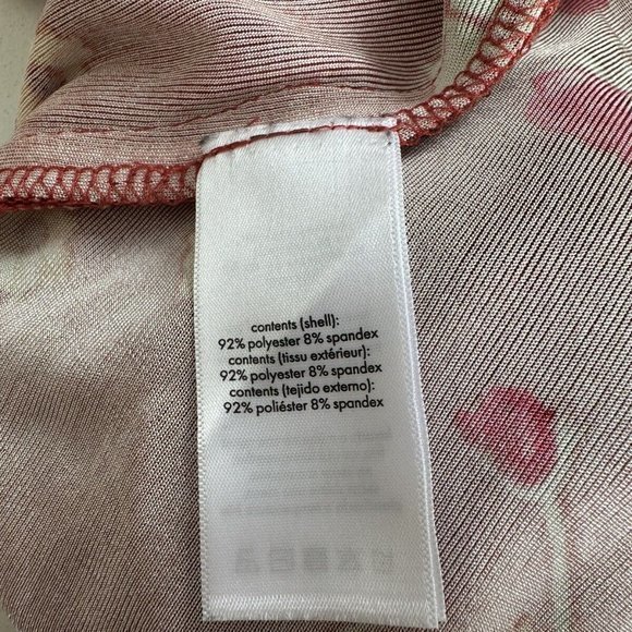 WeWoreWhat Danielle Bernstein Sz XL Red Floral Stretch Midi Wrap Skirt Side Slit - Picture 8 of 8